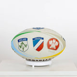 Ballon de rugby blanc Barbarians multi-nation