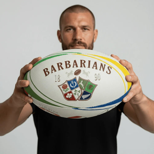 Ballon de rugby blanc Barbarians multi-nation