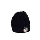 Bonnet noir Barbarians doublé en polaire (vue de profil 2)
