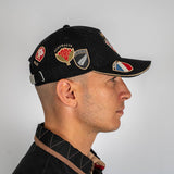 Casquette noire BARBARIANS multi-nations (vue de profil droit)