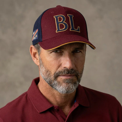 Casquette bicolore bordeaux et bleu marine en feutrine BACK TO LEGEND