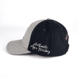 Casquette bicolore gris / bleu marine BACK TO LEGEND (vue de profil gauche)