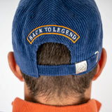 Casquette bleu indigo en velours BACK to LEGEND (vue de dos)