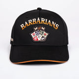 Casquette brodée Barbarians noire BACK TO LEGEND (vue de face)