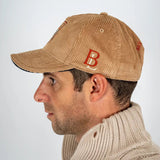 Casquette kaki en velours BACK to LEGEND (vue de profil)