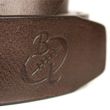 Ceinture homme marron en cuir Blacks Legend (Zoom logo marqué à chaud)