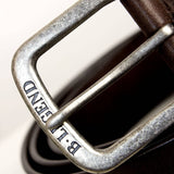 Ceinture homme marron en cuir Blacks Legend (Zoom boucle métallique)