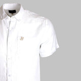Chemise homme blanche en lin chiné Blacks Legend (zoom manche)