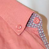 Chemise corail en lin chiné Blacks Legend (Zoom col)