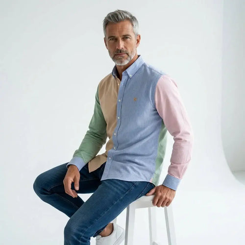 Chemise à manches longues rayée multicolore BACK to LEGEND