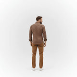 Chemise homme acajou à motif fleuri BACK to LEGEND (vue de dos)