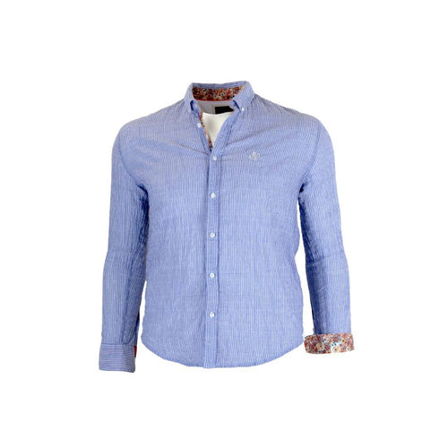 Chemise bleu ciel rayée à manches longues - Blacks Legend