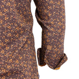 Chemise à manches longues noire motif fleuri Blacks Legend (Zoom poignet)