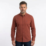 Chemise BACK TO LEGEND homme rouge à manches longues en popline