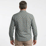 Chemise homme manches longues bleu ciel à imprimé floral BACK TO LEGEND