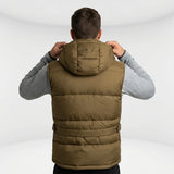 Doudoune sans manches bimatière marron - Back to Legend (vue de dos)