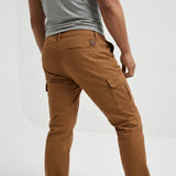 Pantalon cargo beige pour homme en mix coton/élasthanne BACK to LEGEND