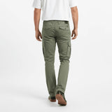 Pantalon cargo kaki pour homme en coton et élasthanne BACK to LEGEND (vue de dos)