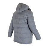 Parka Homme grise déperlante effet doudoune (vue de dos)