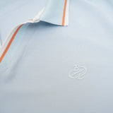 Polo anti UV bleu ciel (zoom sur le col)