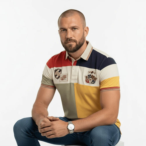 Polo Barbarians multicolore à manches courtes BACK TO LEGEND