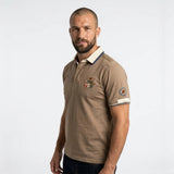 Polo homme Barbarians vert amande toucher peau de pêche BACK TO LEGEND