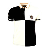 Polo bicolore noir et blanc Barbarians