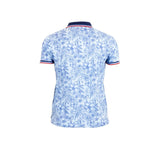 Polo bleu clair imprimé fleuri pour homme (vue de dos)