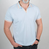 Polo homme bleu ciel anti UV
