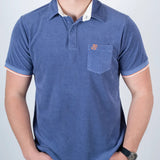 Polo Blacks Legend bleu en tissu éponge pour Homme