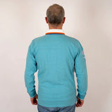 Polo ml jersey peau de pêche bleu turquoise n°9 BACK to LEGEND (vue de dos)
