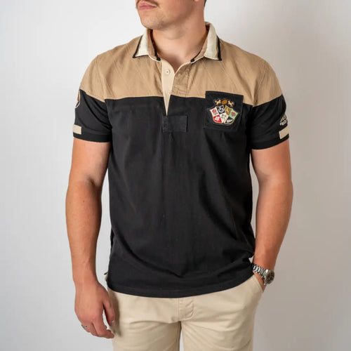 Polo noir et marron Barbarians n°15 - BACK to LEGEND