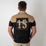 Polo noir et marron Barbarians n°15 (vue de dos)