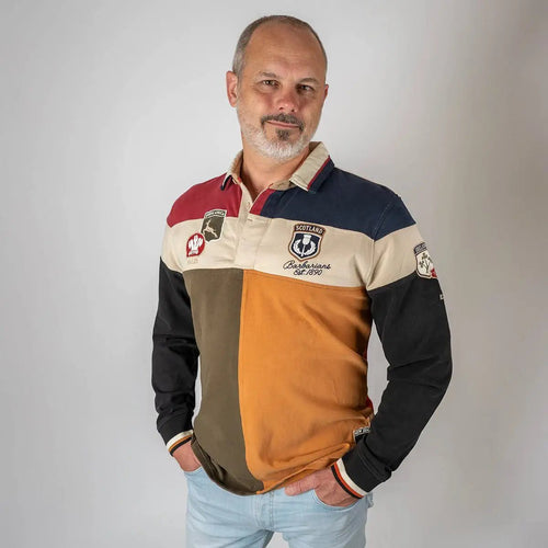 Polo patchwork multicolore Barbarians multi nations