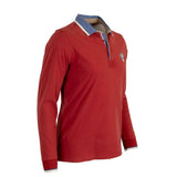 Polo rose à manches longues Authentic Men's Territory (vue de 3/4 face)