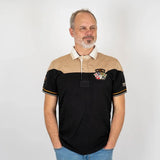 Polo scapulaire beige et noir Barbarians BACK to LEGEND