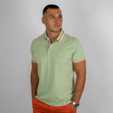 Polo homme vert amande en jersey élasthanne Blacks Legend