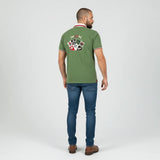 Polo vert Barbarians n°8 BACK to LEGEND (vue de dos)