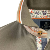 Polo vert écume col contrasté Blacks Legend (Zoom sur le col)