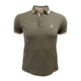 Polo vert écume col contrasté Blacks Legend (Vue de face)