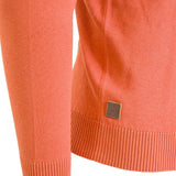 Pull camionneur orange en cachemire Blacks Legend (Zoom sur la manche)