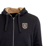 Sweat noir full-zip doublé sherpa Blacks Legend (Zoom poitrine)