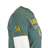 T-shirt vert Barbarians AFRIQUE DU SUD (Zoom épaule)