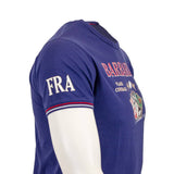 T-shirt bleu Barbarians FRANCE (Zoom épaule)