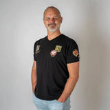 T-shirt Barbarians noir multi-nation (vue de face)