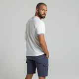 T-shirt blanc col rond Barbarians BACK TO LEGEND (vue de 3/4 dos)