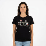 T-shirt Barbarians noir à manches courtes pour femme - BACK TO LEGEND