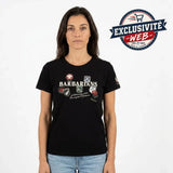 T-shirt Barbarians noir à manches courtes pour femme - BACK TO LEGEND