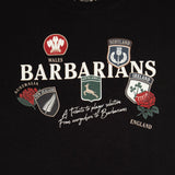 T-shirt Barbarians noir à manches courtes pour femme BACK TO LEGEND (zoom print sur la poitrine)