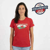 T-shirt Barbarians rouge à manches courtes pour femme - BACK TO LEGEND